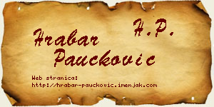 Hrabar Paučković vizit kartica